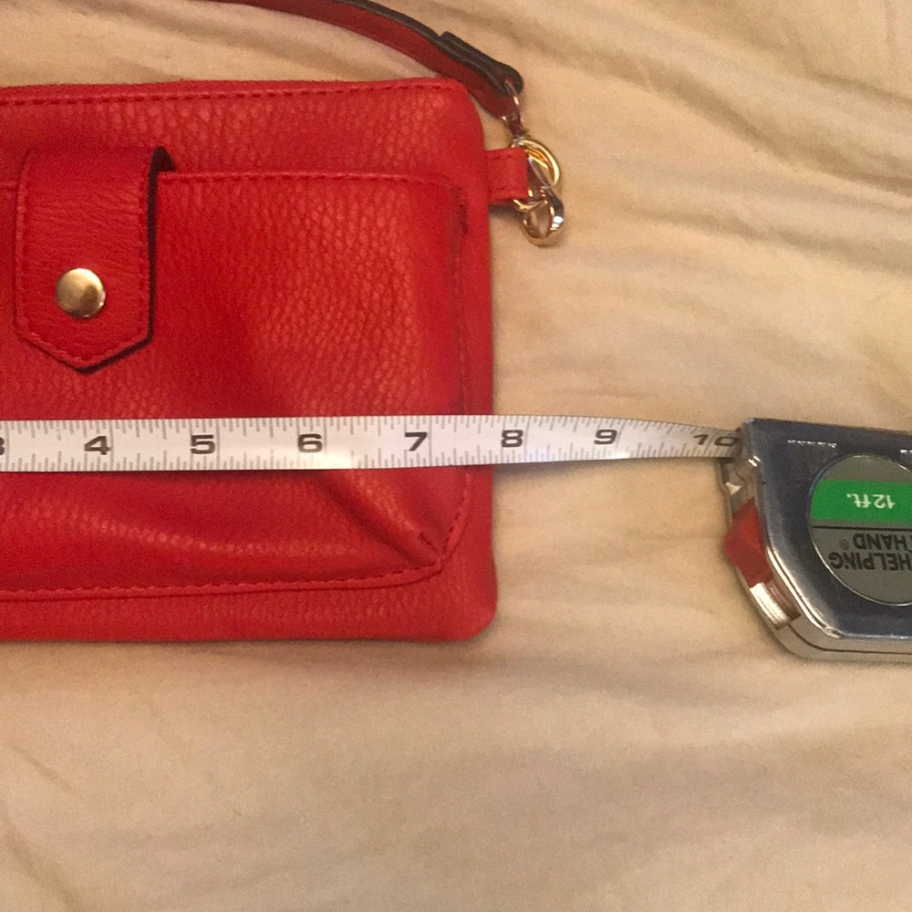 New vegan red bag, cross body - Picture 4 of 11